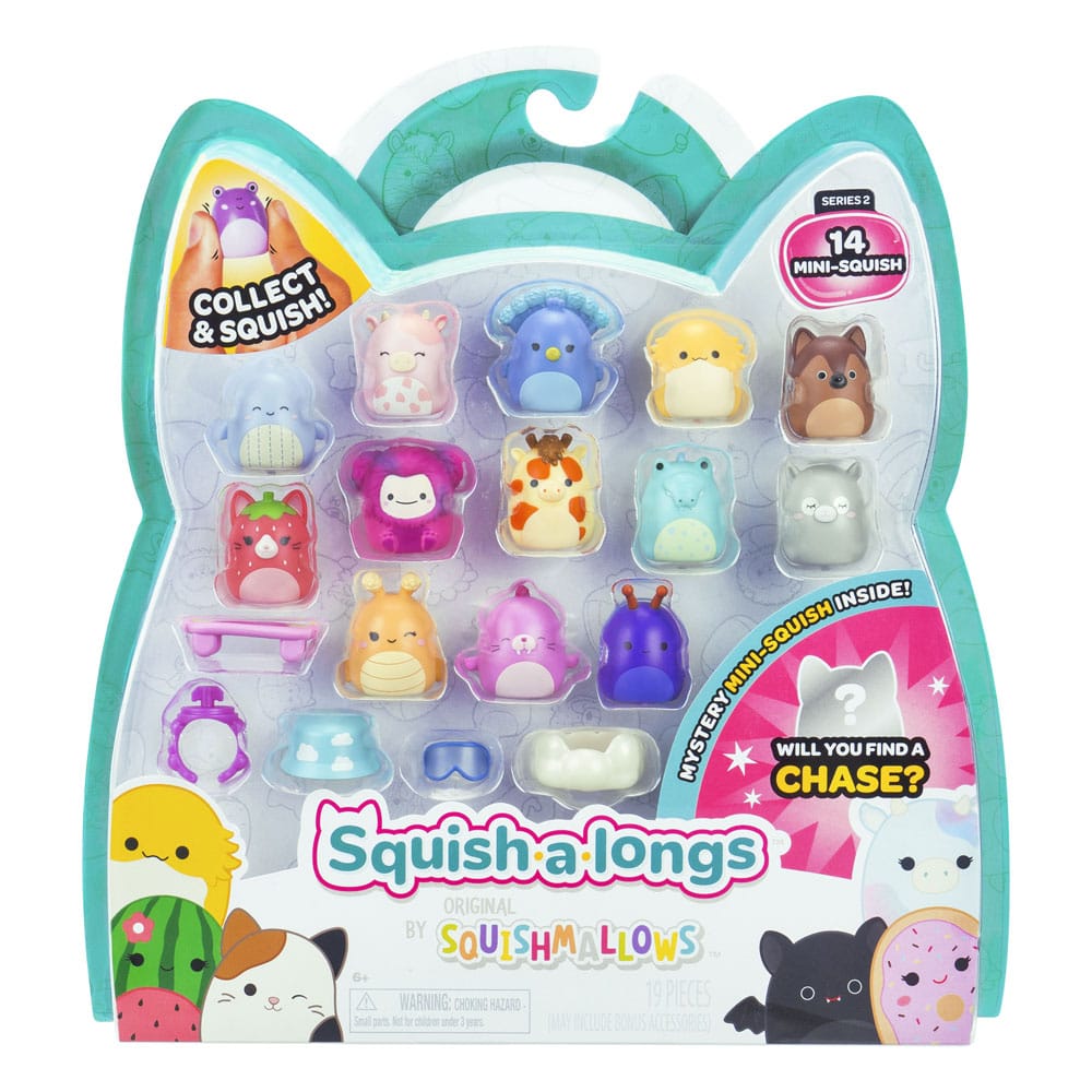 Squishmallows Squish-a-longs Minifiguren 14er Pack Set Series 2 Style 2 2,5 cm - Smalltinytoystore