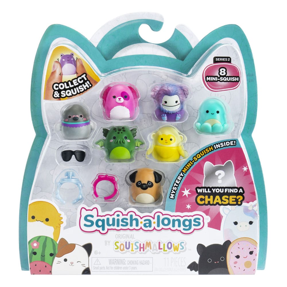 Squishmallows Squish-a-longs Minifiguren 8er Pack Set Series 2 Style 1 2,5 cm - Smalltinytoystore
