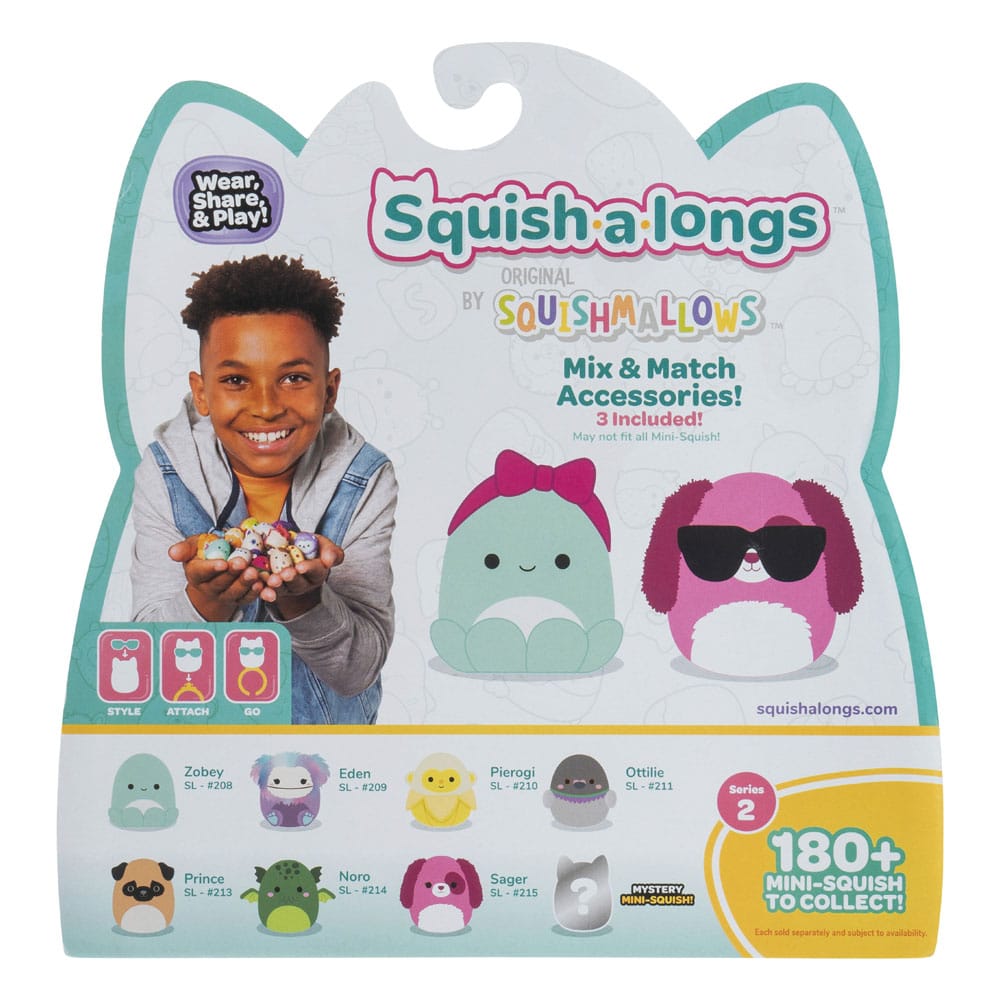 Squishmallows Squish-a-longs Minifiguren 8er Pack Set Series 2 Style 1 2,5 cm - Smalltinytoystore