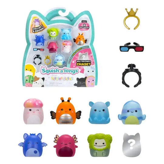 Squishmallows Squish-a-longs Minifiguren 8er Pack Set Series 2 Style 2 2,5 cm - Smalltinytoystore