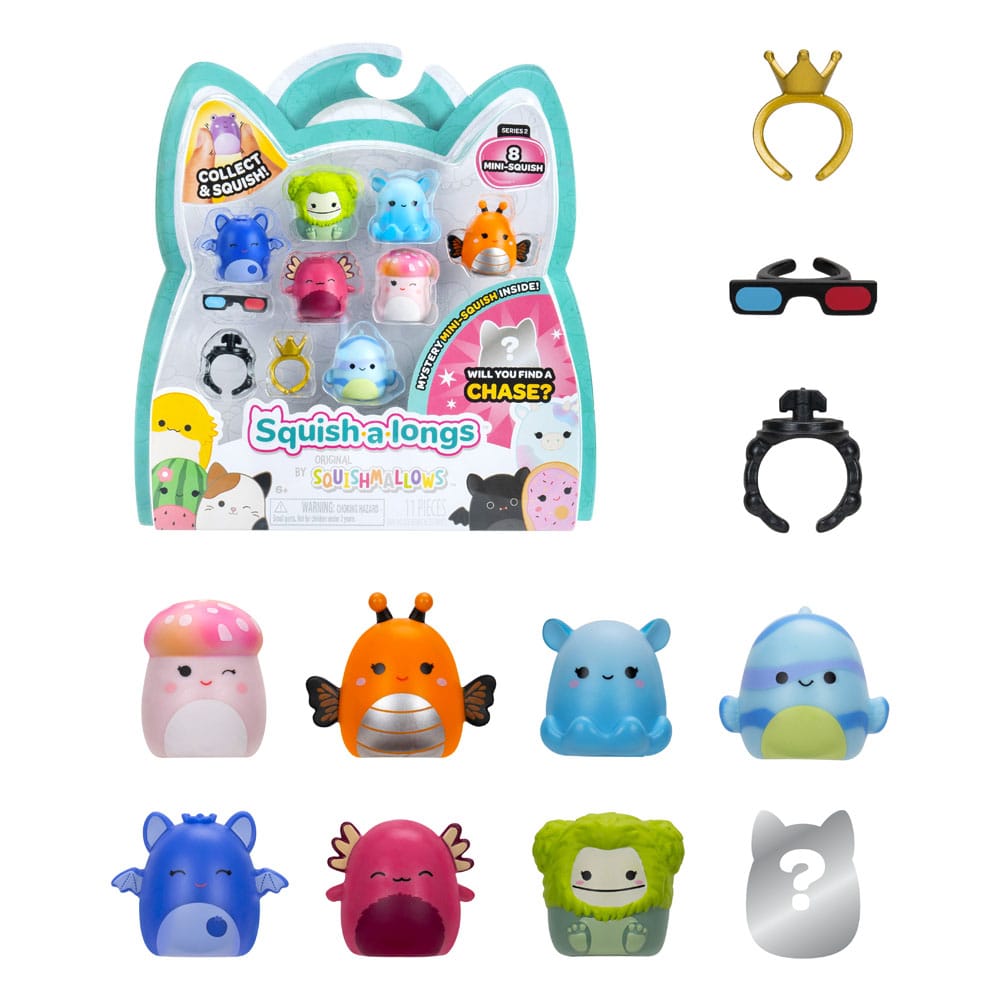 Squishmallows Squish-a-longs Minifiguren 8er Pack Set Series 2 Style 2 2,5 cm - Smalltinytoystore