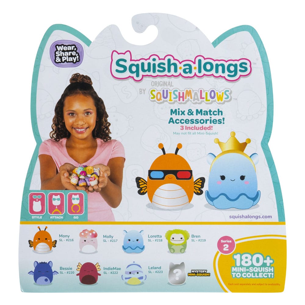 Squishmallows Squish-a-longs Minifiguren 8er Pack Set Series 2 Style 2 2,5 cm - Smalltinytoystore