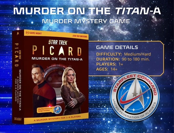 Star Trek: Picard Murder Mystery Game Murder on the Titan-A *Englische Version* - Smalltinytoystore