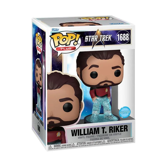 Star Trek Transporter POP! Plus Movies Vinyl Figur Riker 9 cm - Smalltinytoystore