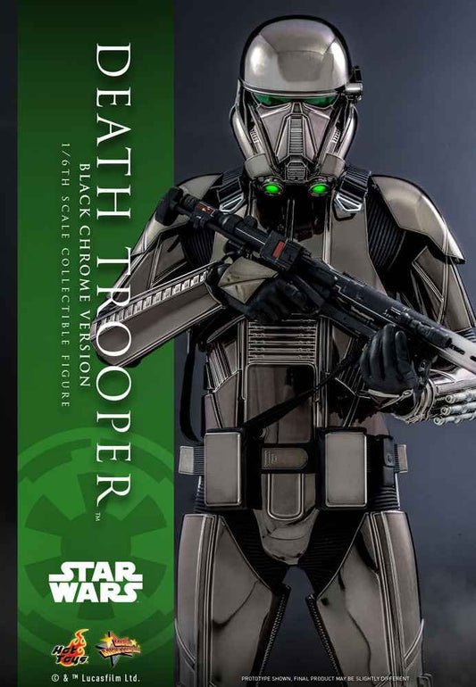 Star Wars 1/6 Death Trooper (Black Chrome) 32 cm - Smalltinytoystore