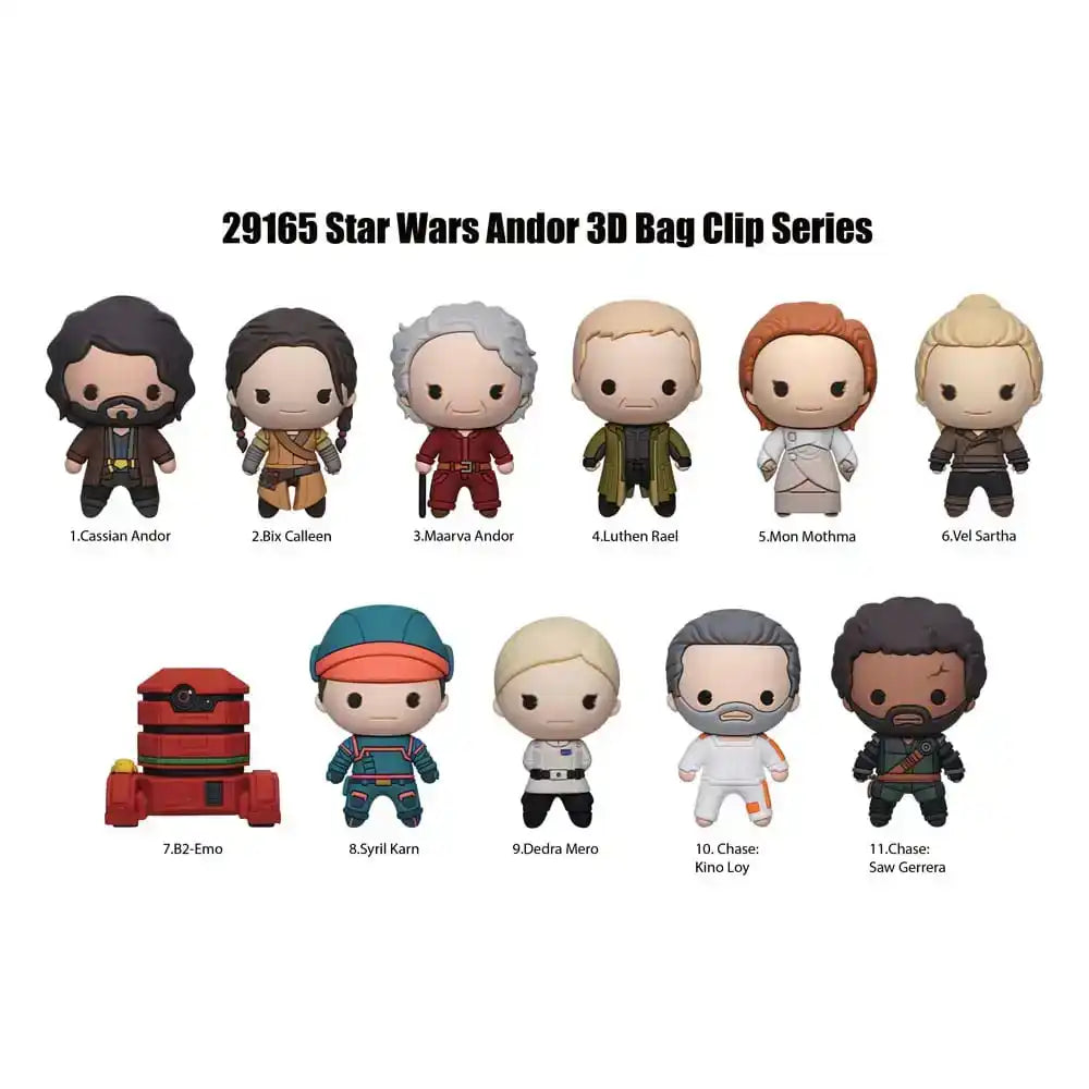 Star Wars 3D PVC-Taschenanhänger Andor Display  (24)