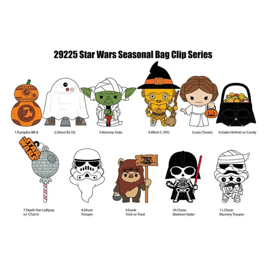 Star Wars 3D PVC-Taschenanhänger Halloween Display (24) - Smalltinytoystore