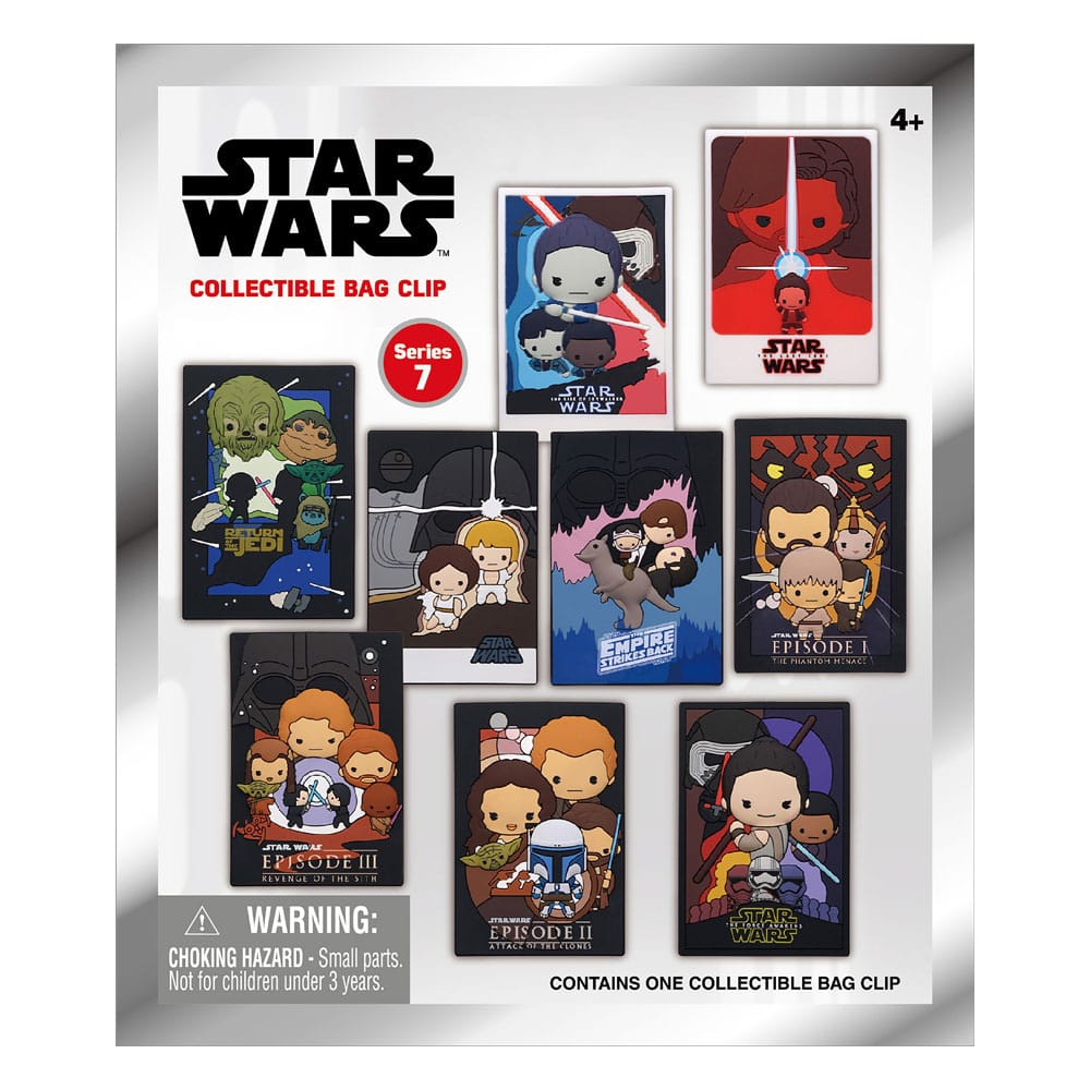 Star Wars 3D PVC-Taschenanhänger Posters Series 7 Display (24) - Smalltinytoystore