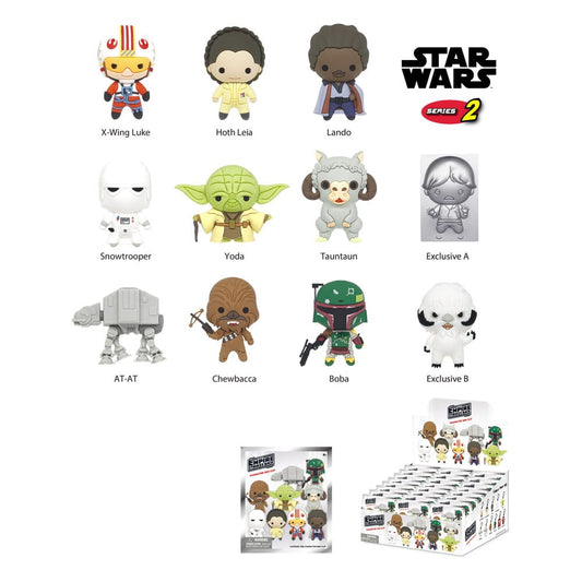 Star Wars 3D PVC-Taschenanhänger Series 2 Display (24) - Smalltinytoystore