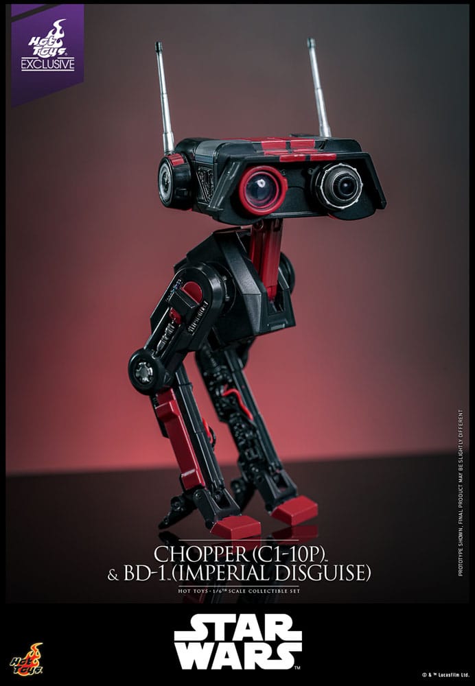 Star Wars Actionfigur Set 1/6 Chopper (C1-10P™) & BD-1™ (Imperial Disguise) 18 cm & 8 cm - Smalltinytoystore