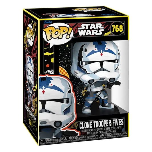 Star Wars : Clone Wars POP! Movie Vinyl Figur Clone Trooper Fives (Retro) 9 cm - Smalltinytoystore