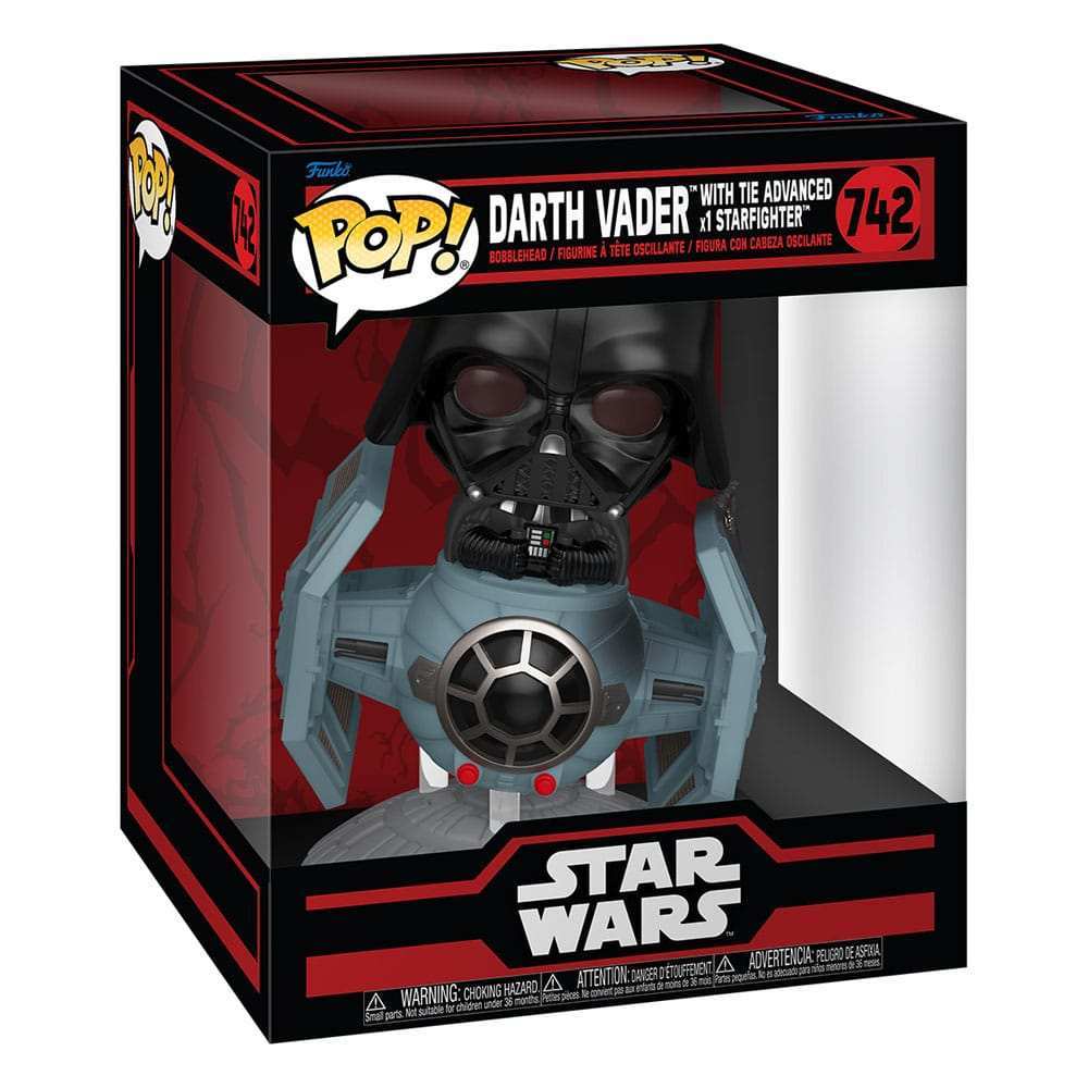 Star Wars: Dark Side POP! Rides Deluxe Vinyl Figur TIE Advanced x1 w/Vader 9 cm - Smalltinytoystore