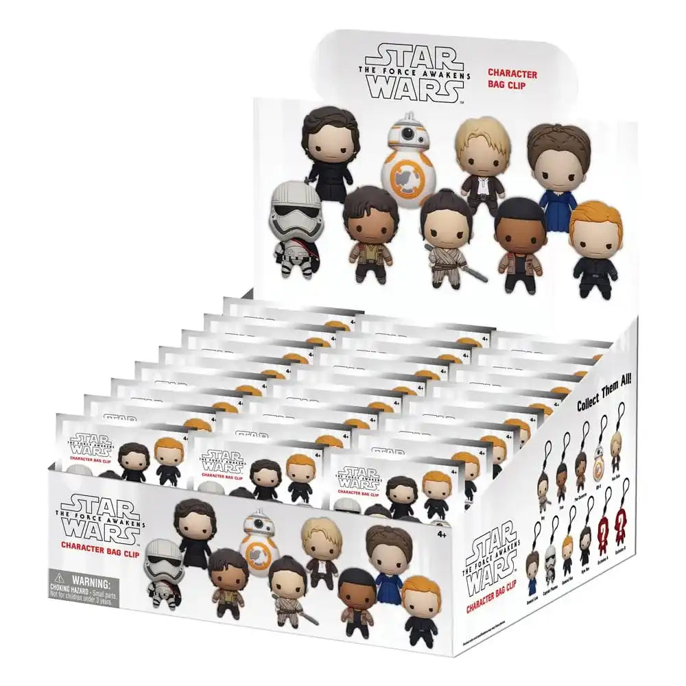 Star Wars: Das Erwachen der Macht 3D PVC-Taschenanhänger Display (24) - Smalltinytoystore
