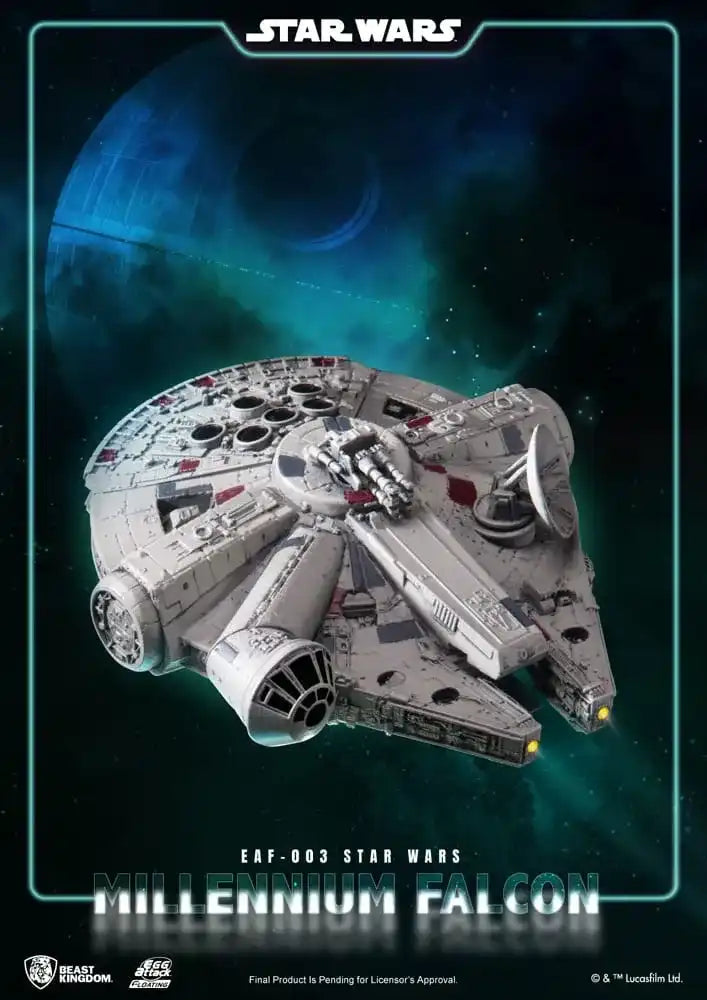 Star Wars Egg Attack Schwebe-Modell mit Leuchtfunktion Millennium Falcon 13 cm - Smalltinytoystore