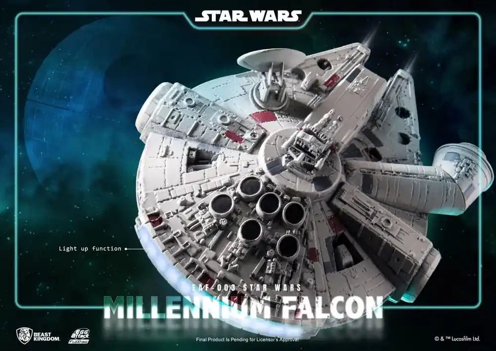 Star Wars Egg Attack Schwebe-Modell mit Leuchtfunktion Millennium Falcon 13 cm - Smalltinytoystore