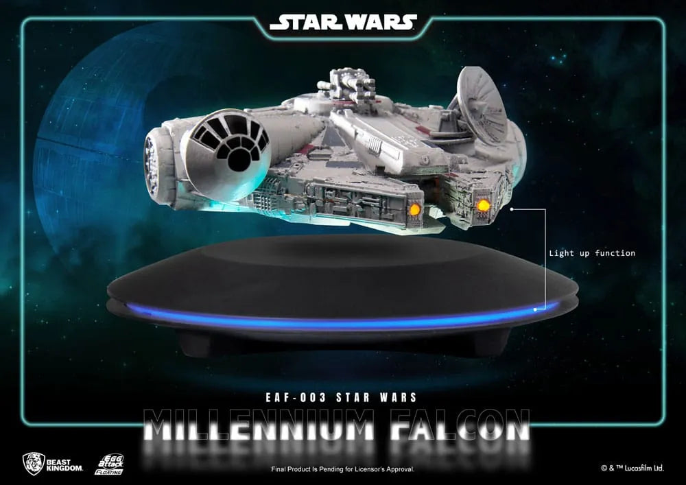Star Wars Egg Attack Schwebe-Modell mit Leuchtfunktion Millennium Falcon 13 cm - Smalltinytoystore