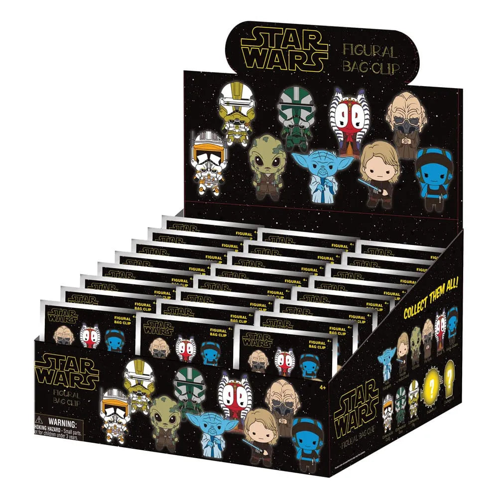 Star Wars-EP III Revenge Of Sith 3D PVC-Taschenanhänger Serie 1 Display (24) - Smalltinytoystore