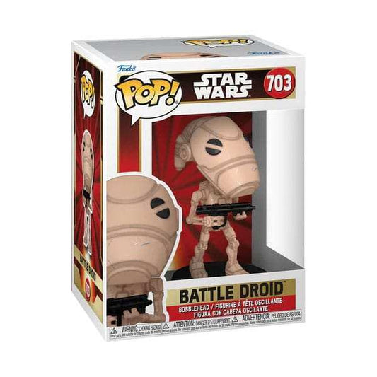 Star Wars: Episode I - Die dunkle Bedrohung Anniversary POP! Vinyl Figur Battle Droid 9 cm - Smalltinytoystore