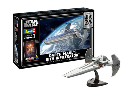 Star Wars Episode I Modellbausatz Geschenkset 1/120 Darth Maul's Sith Infiltrator 22 cm - Smalltinytoystore