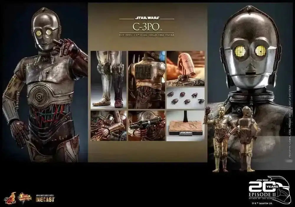 Star Wars Episode II 1/6 C-3PO 29 cm HOT TOYS - Smalltinytoystore