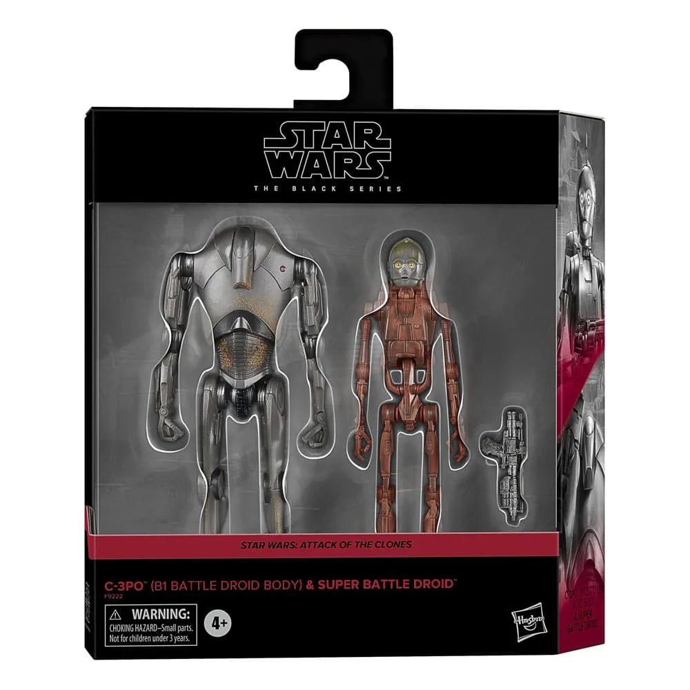 Star Wars Episode II Black Series Actionfiguren 2er-Pack C-3PO (B1 Battle Droid Body) & Super Battle Droid 15 cm - Smalltinytoystore