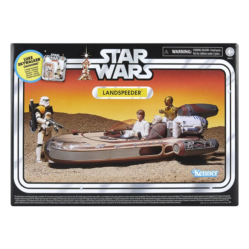 Star Wars Episode IV Vintage Collection Fahrzeug mit Actionfigur Landspeeder & Luke Skywalker (Tatooine) - Smalltinytoystore