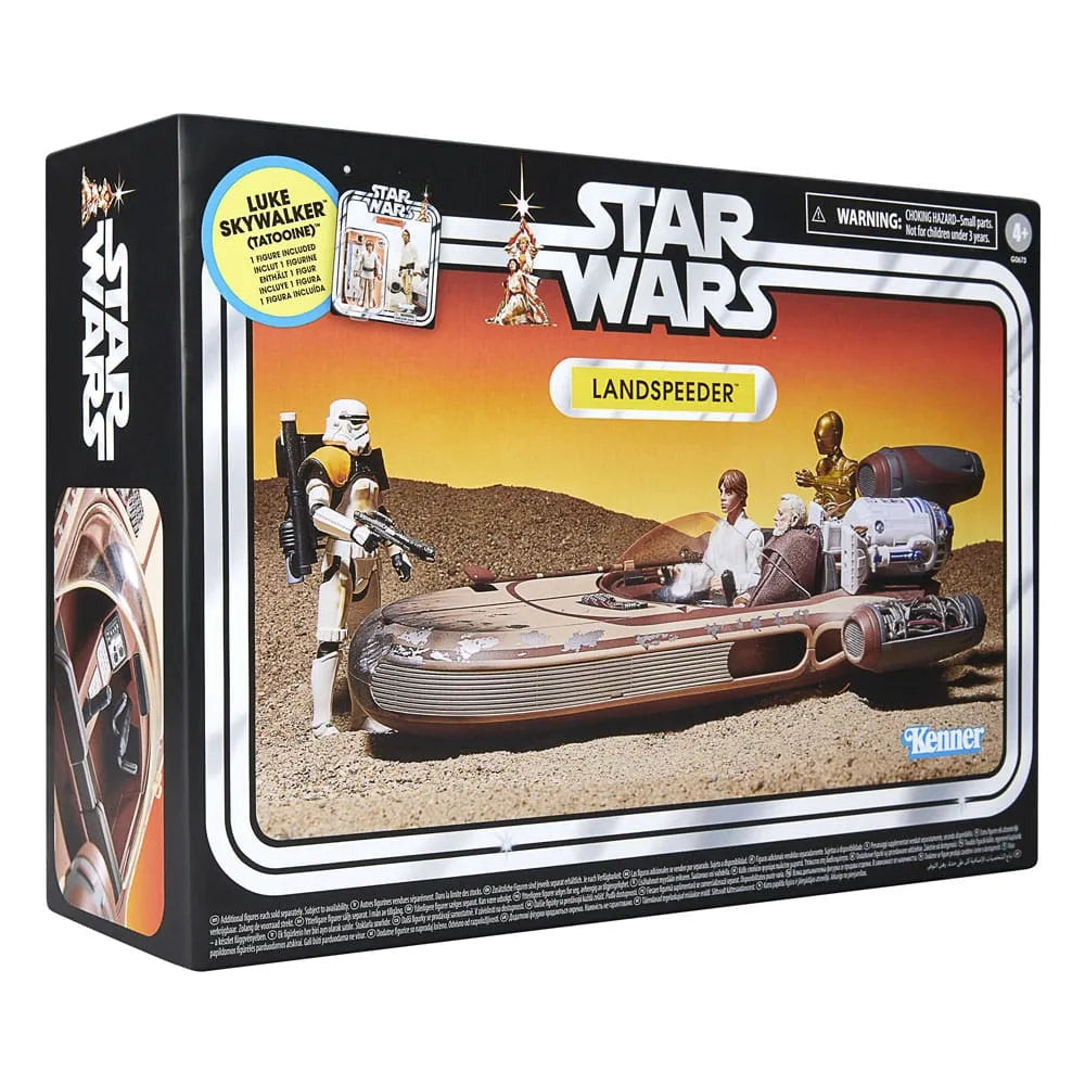 Star Wars Episode IV Vintage Collection Fahrzeug mit Actionfigur Landspeeder & Luke Skywalker (Tatooine) - Smalltinytoystore