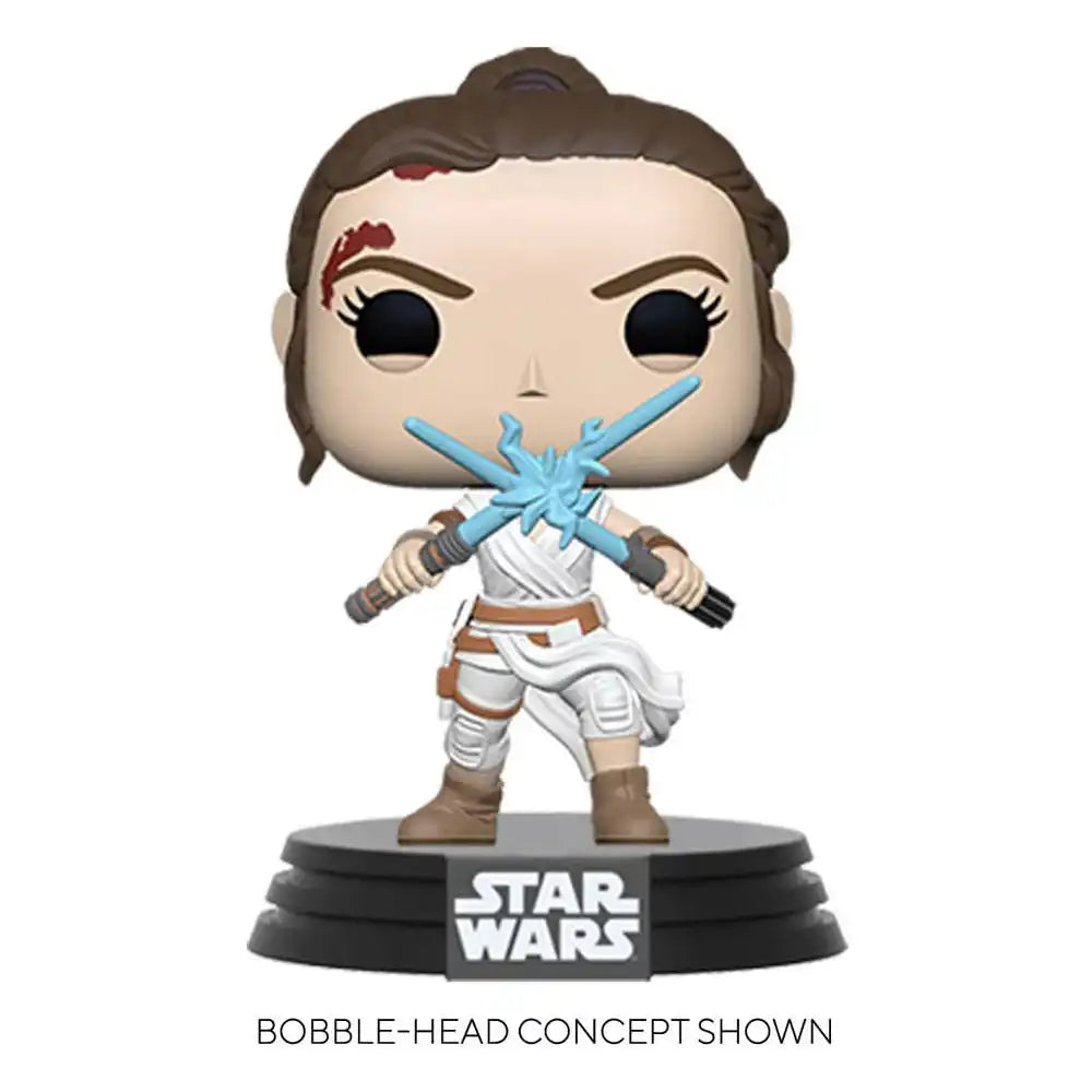 Star Wars Episode IX POP! Movies Vinyl Figur Rey w/2 Light Sabers 9 cm - Smalltinytoystore