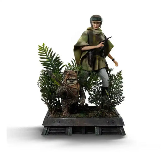 Star Wars Episode VI Art Scale Statue 1/10 Leia and Wicket 21 cm - Smalltinytoystore