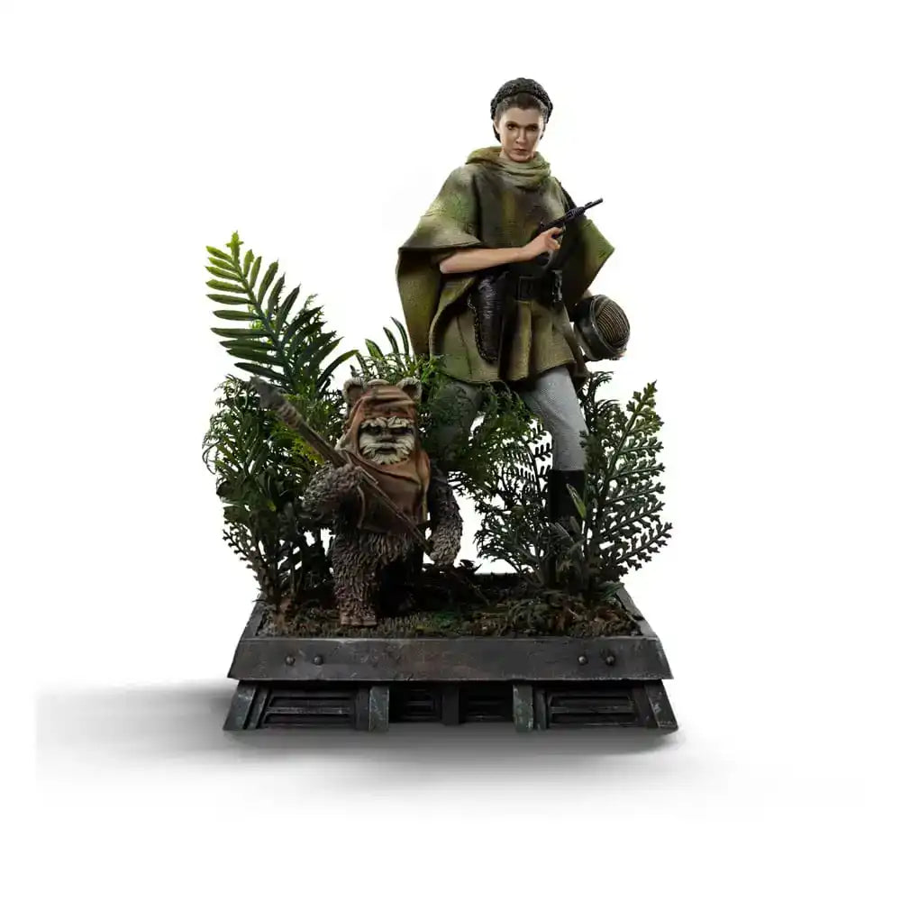 Star Wars Episode VI Art Scale Statue 1/10 Leia and Wicket 21 cm - Smalltinytoystore