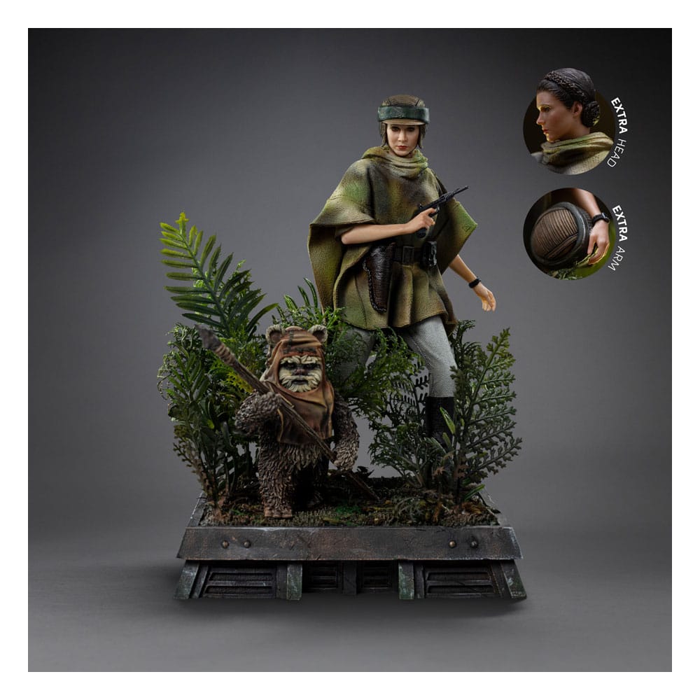 Star Wars Episode VI Art Scale Statue 1/10 Leia and Wicket 21 cm - Smalltinytoystore
