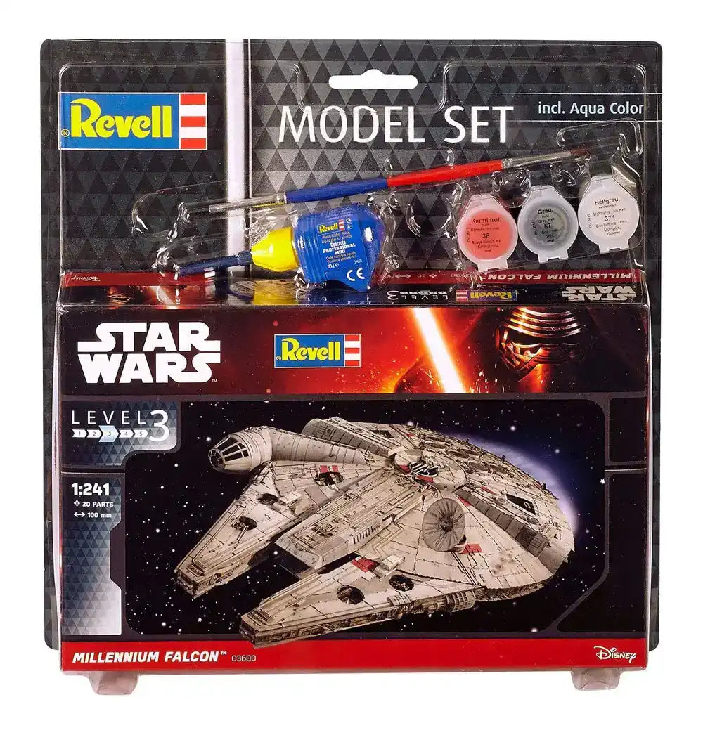 Star Wars Modellbausatz 1/241 Model Set Millennium Falcon 10 cm - Smalltinytoystore