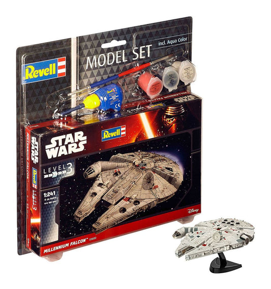 Star Wars Modellbausatz 1/241 Model Set Millennium Falcon 10 cm - Smalltinytoystore