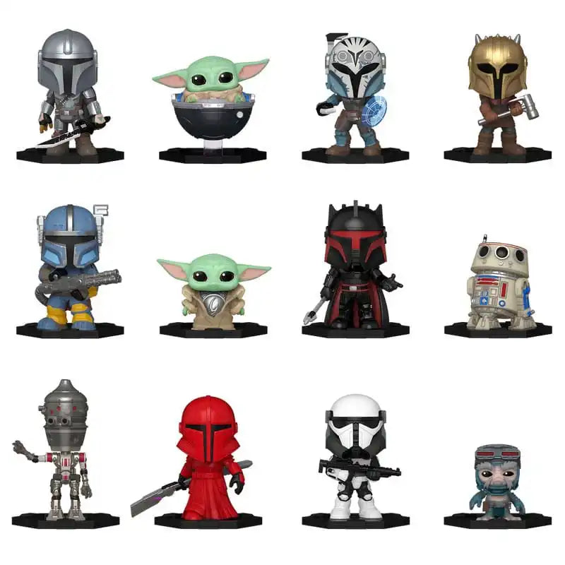 Star Wars Mystery Minis Minifiguren 5 cm The Mandalorian Display (12) - Smalltinytoystore