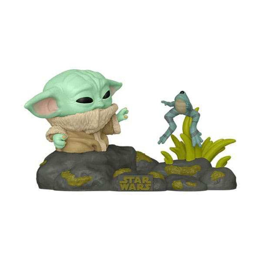 Star Wars POP! Deluxe Vinyl Figur Din Grogu w/Frog 9 cm - Smalltinytoystore