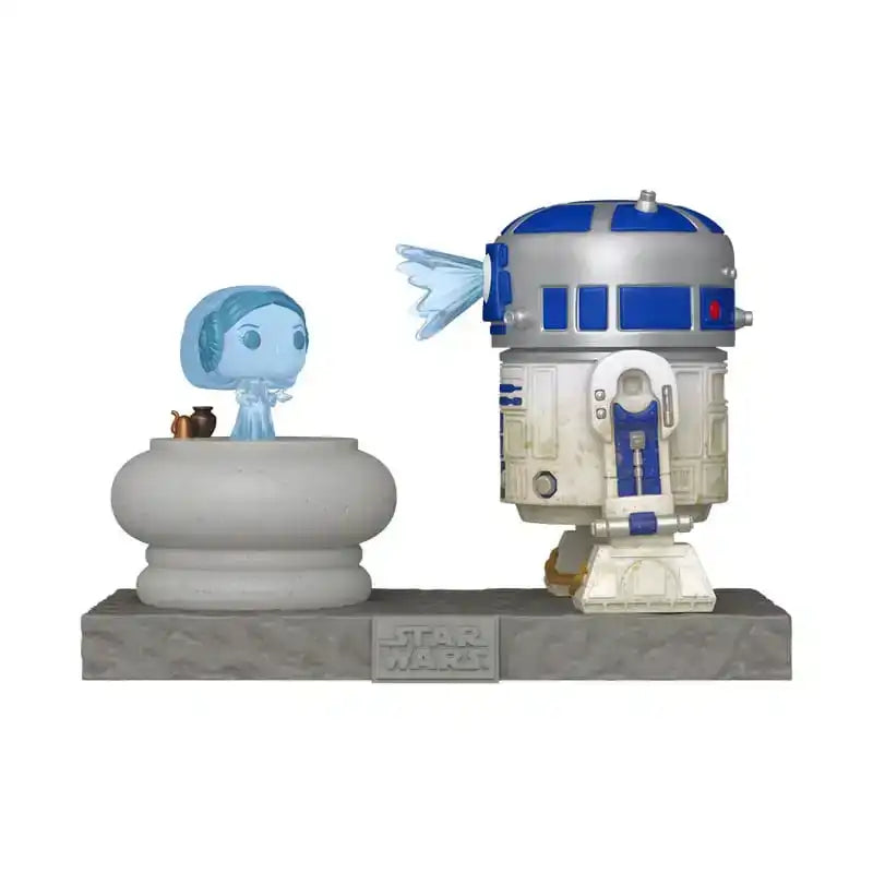 Star Wars POP! Deluxe Vinyl Figur R2D2 w/Leia 9 cm - Beschädigte Verpackung - Smalltinytoystore