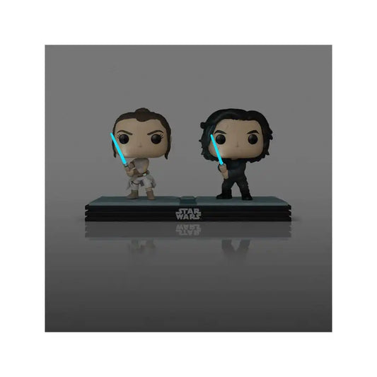 Star Wars POP! Movie Moments Vinyl Wackelkopf Figuren Doppelpack Kylo & Rey 9 cm - Smalltinytoystore