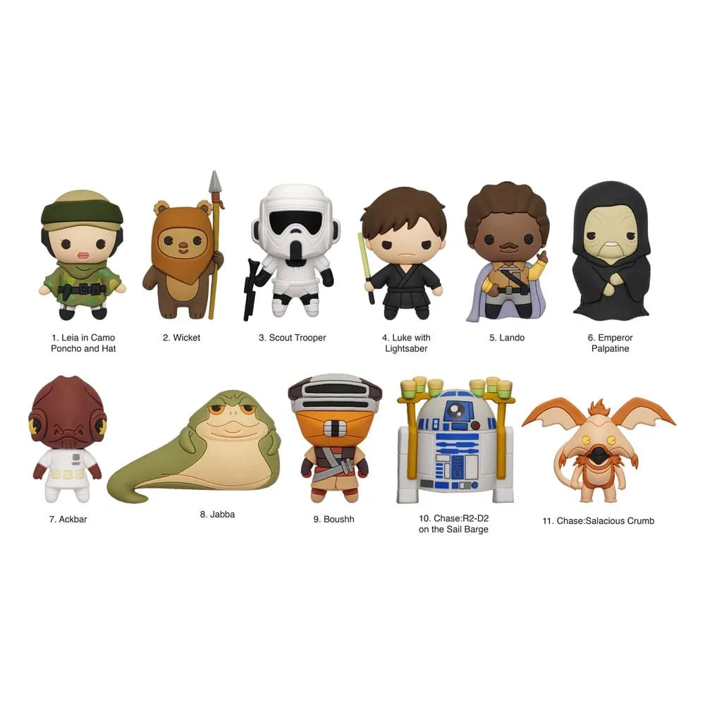 Star Wars Return of The Jedi 3D PVC-Taschenanhänger Series 1 Display (24) - Smalltinytoystore