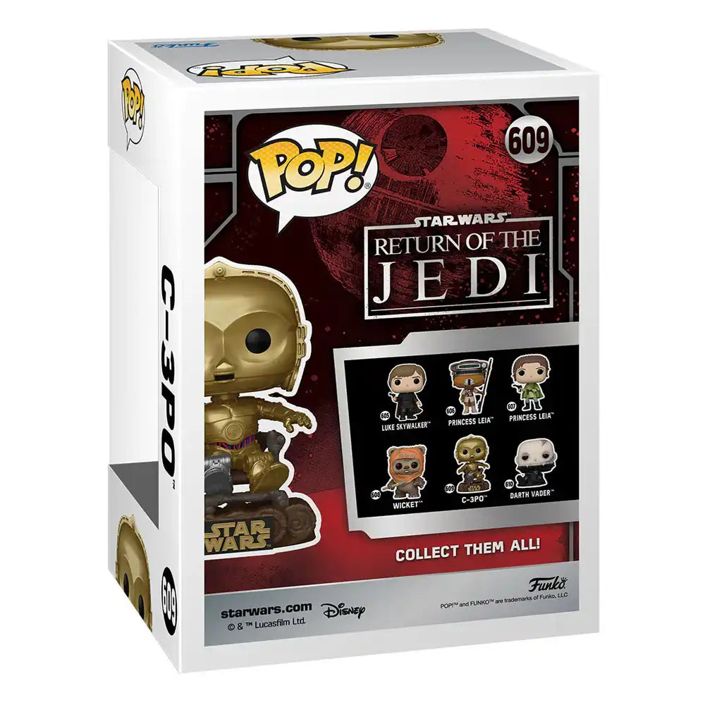 Star Wars Return of the Jedi 40th Anniversary POP! Vinyl Figur C3P0 in chair 9 cm - Smalltinytoystore