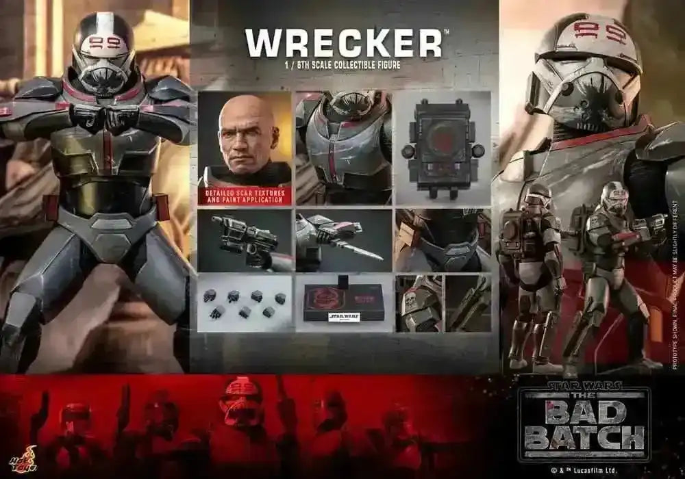 Star Wars The Bad Batch 1/6 Wrecker 33 cm HOT TOYS - Smalltinytoystore