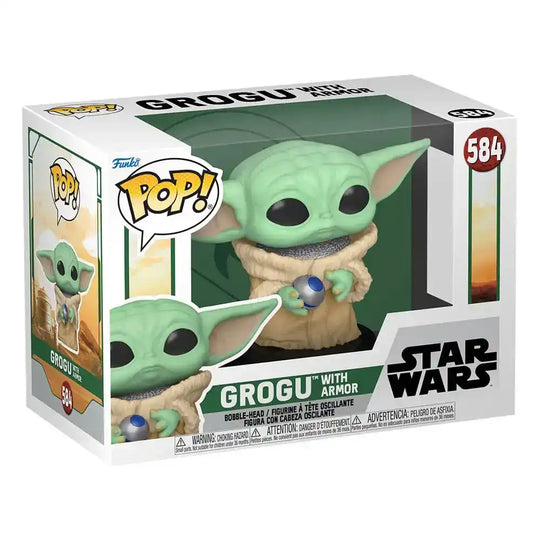 Star Wars The Book of Boba Fett POP! TV Vinyl Figur Grogu w/armor 9 cm - Smalltinytoystore