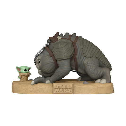 Star Wars: The Book of Boba Fett Super Sized Jumbo POP! Vinyl Figur Grogu with Rancor 25 cm - Smalltinytoystore