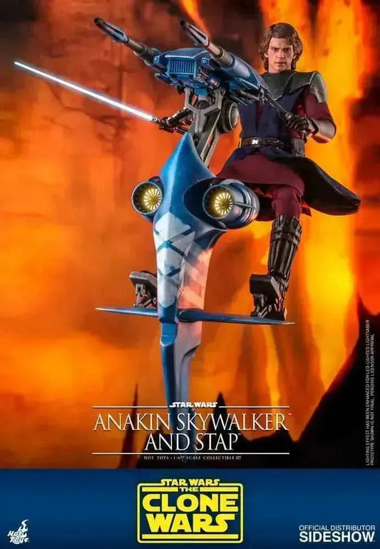Star Wars The Clone Wars 1/6 Anakin Skywalker & STAP 31 cm HOT TOYS - Smalltinytoystore