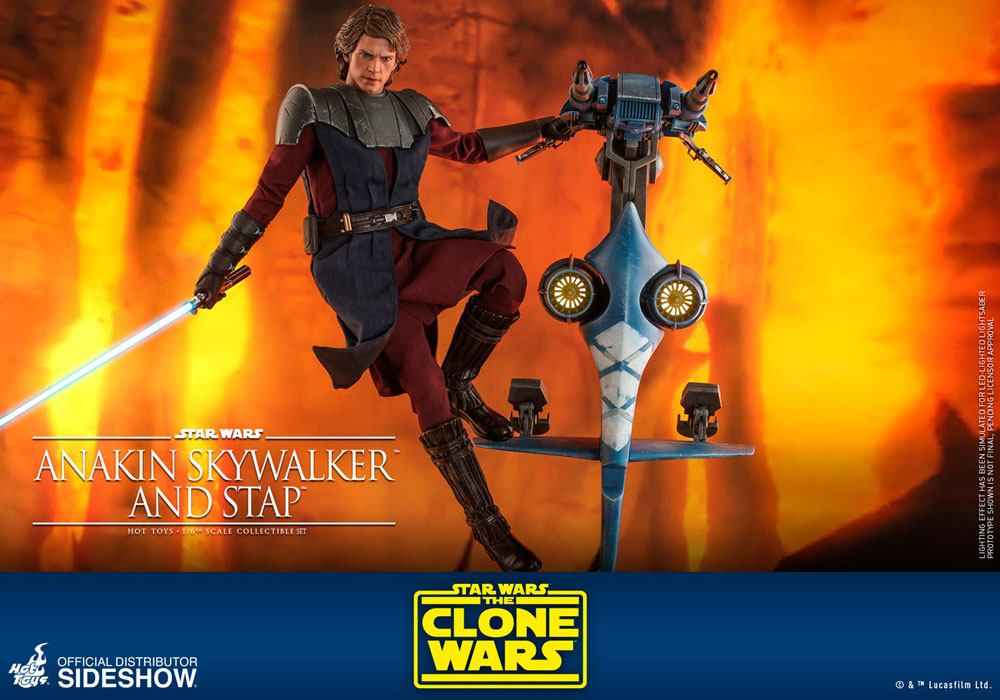 Star Wars The Clone Wars 1/6 Anakin Skywalker & STAP 31 cm - Smalltinytoystore