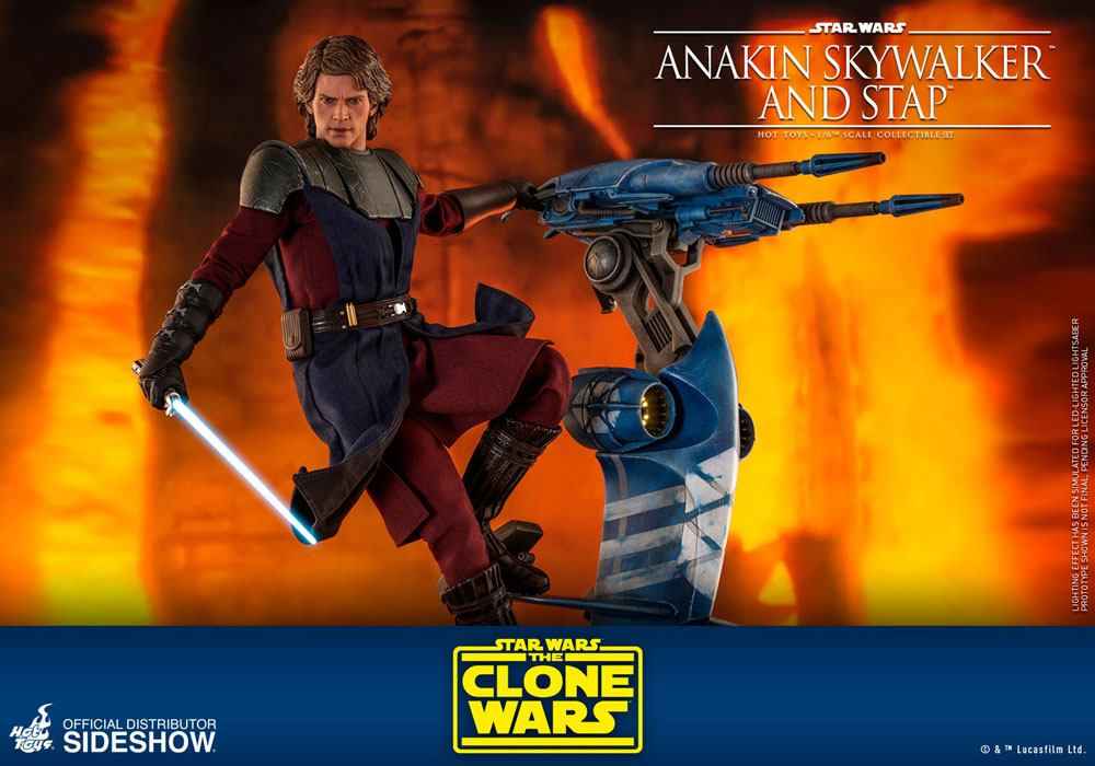 Star Wars The Clone Wars 1/6 Anakin Skywalker & STAP 31 cm - Smalltinytoystore