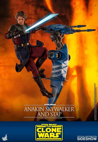 Star Wars The Clone Wars 1/6 Anakin Skywalker & STAP 31 cm - Smalltinytoystore