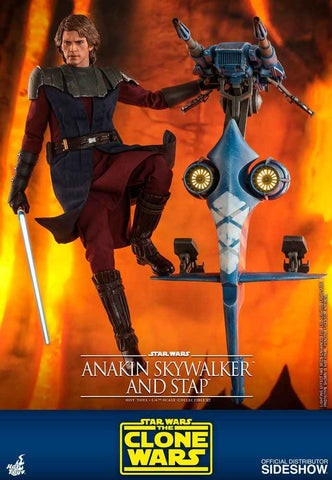 Star Wars The Clone Wars 1/6 Anakin Skywalker & STAP 31 cm - Smalltinytoystore