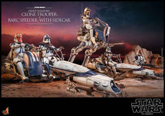 Star Wars The Clone Wars 1/6 Heavy Weapons Clone Trooper & BARC Speeder with Sidecar 30 cm - Smalltinytoystore