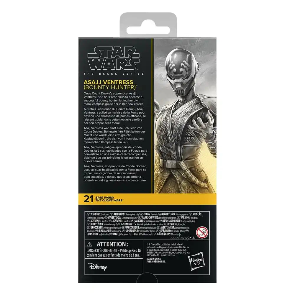 Star Wars: The Clone Wars Black Series Actionfigur Asajj Ventress (Bounty Hunter) 15 cm - Smalltinytoystore