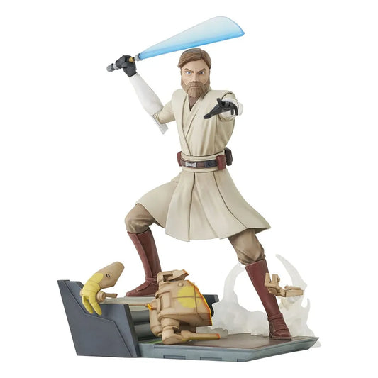 Star Wars: The Clone Wars Deluxe Gallery PVC Statue General Obi-Wan Kenobi 23 cm - Smalltinytoystore
